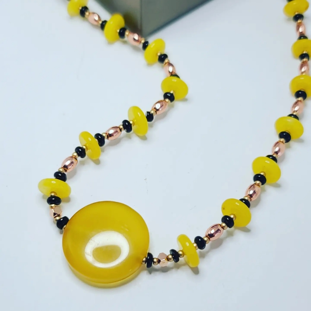 Yellow Agate necklace